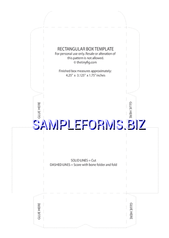 Rectangular Box Template pdf free